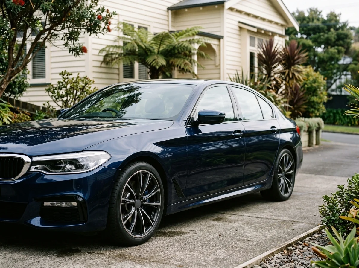 AI-generated illustration of a freshly cleaned car exterior