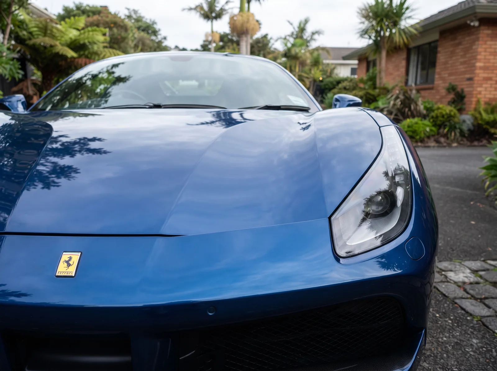 Illustrative Ferrari 488 GTB photograph for full detailing platinum