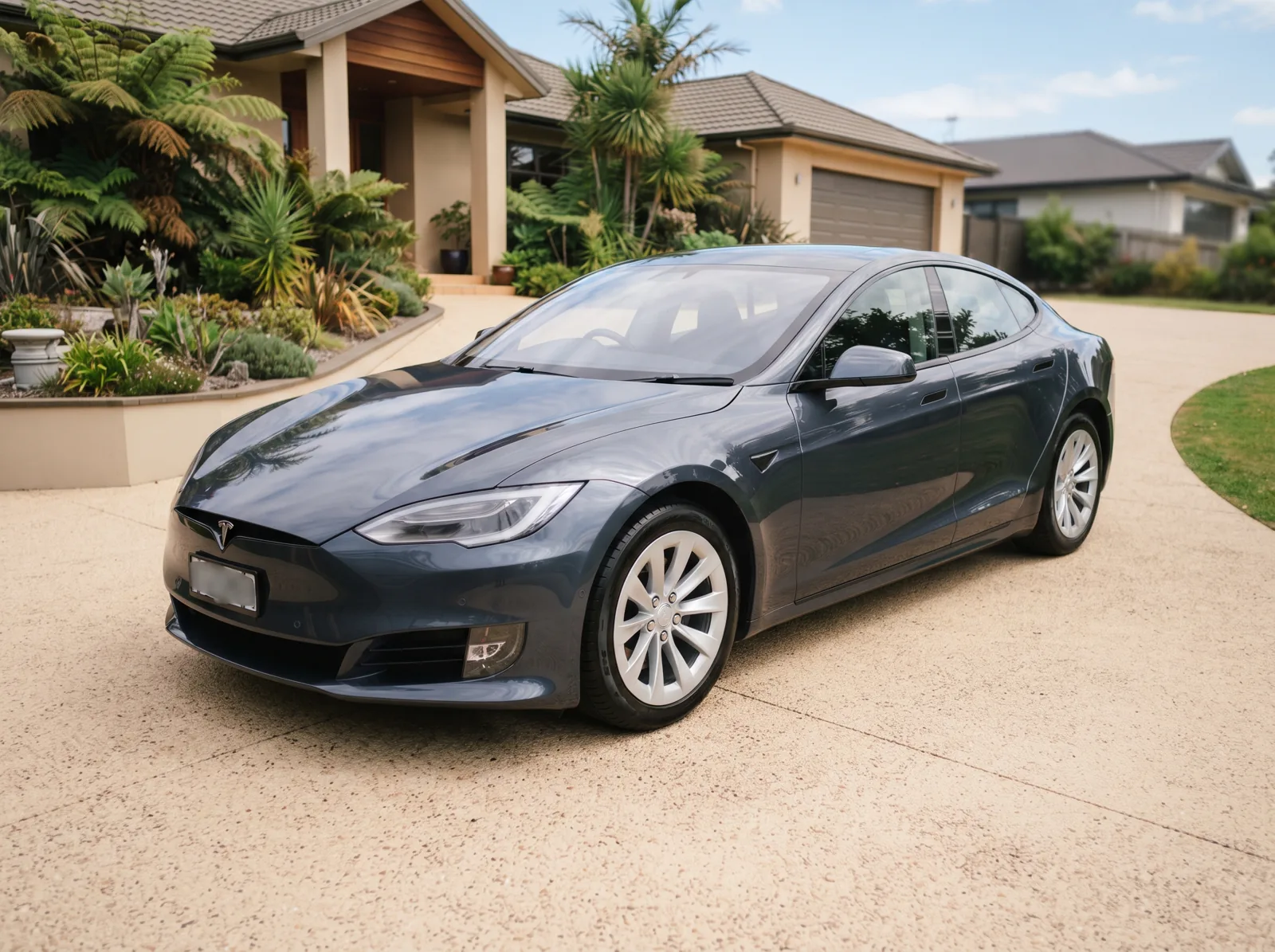 Illustrative Tesla Model S photograph for services premium